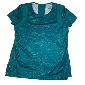 Tek Gear DryTek Women’s Activewear Top Size Large Teal Moisture-Wicking